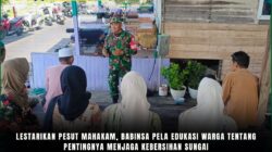 Lestarikan Pesut Mahakam, Babinsa Pela Edukasi Warga tentang Pentingnya Menjaga Kebersihan Sungai