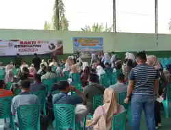 Sambut HUT ke-81 TNI, Kodim Bojonegoro Gelar Baksos Kesehatan dan Bagi Sembako untuk Warga