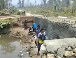 Pembangunan Jembatan Armco Dikerjakan TNI Terus Berlanjut, Progres Pembangunan Semakin Menunjukkan Kemajuan