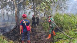 BABINSA DESA BUDAYA PAMPANG BERSAMA TIM GABUNGAN  PADAMKAN KEBAKARAN LAHAN SEMAK BELUKAR SELUAS 2,5 HEKTAR DI SAMARINDA UTARA