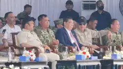 Wakil Panglima TNI Dampingi Menhan Sambut Kedatangan ITS Giuseppe Garibaldi