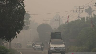 Kondisi Kabut Asap di Brunei akibat Titik Panas di Kalimantan Kondisi Kabut Asap di Brunei akibat Titik Panas di Kalimantan