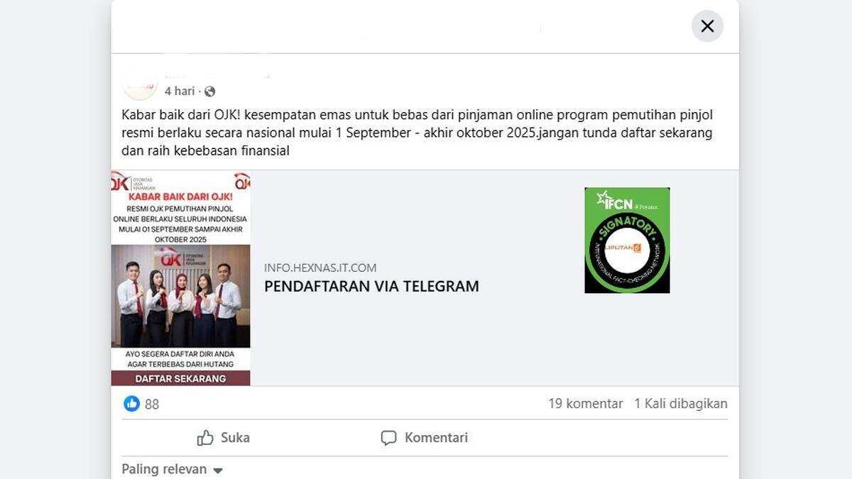 Mewaspadai Hoaks Pemutihan Data Pinjaman Online