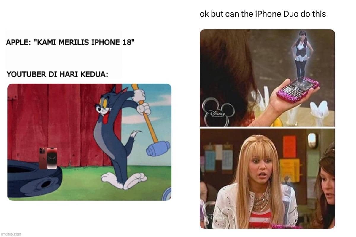 Bergulirnya Meme Seputar iPhone 18 dan iPhone Duo
