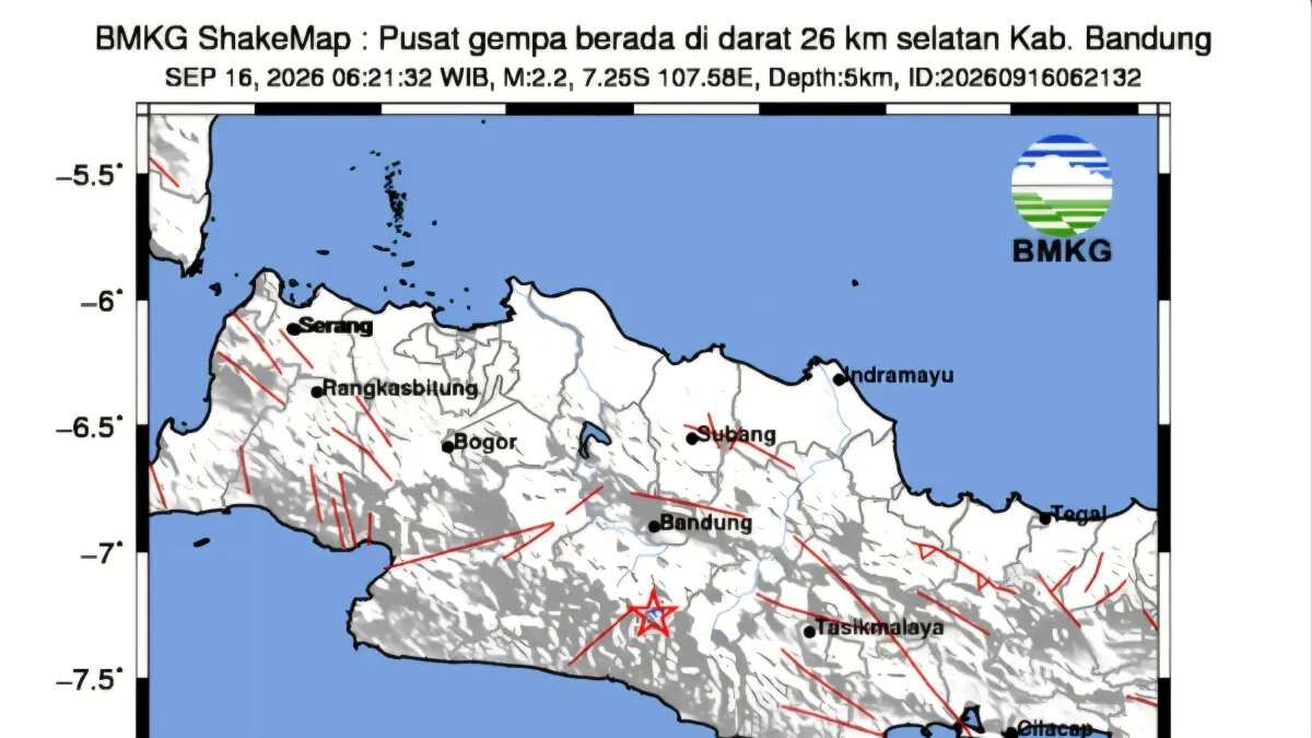 Guncangan Ringan di Bandung: Gempa Magnitudo 2,2 Terasa Hingga Pangalengan