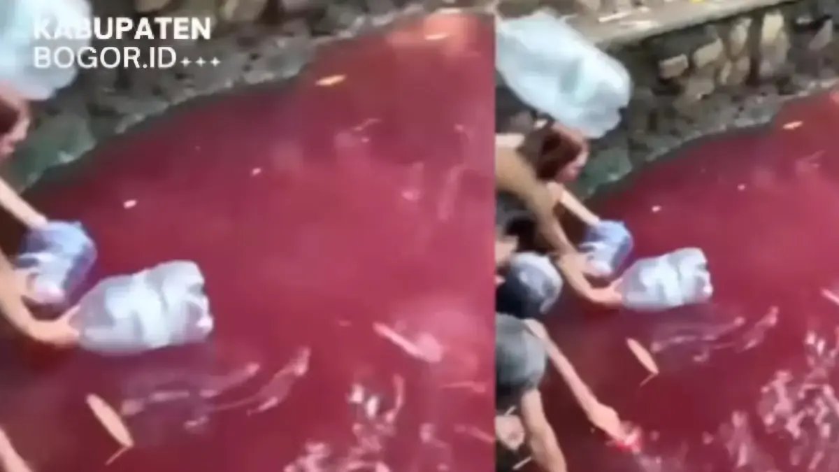 Fenomena Unik Mata Air Kemerahan di Bogor