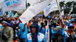 Pemberhentian Aksi Buruh di Jakarta