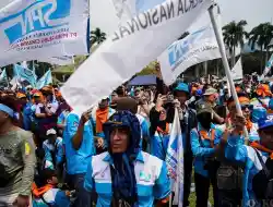 Pemberhentian Aksi Buruh di Jakarta
