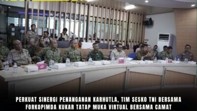 Perkuat Sinergi Penanganan Karhutla, Tim Sesko TNI Bersama Forkopimda Kukar Tatap Muka Virtual Bersama Camat Perkuat Sinergi Penanganan Karhutla, Tim Sesko TNI Bersama Forkopimda Kukar Tatap Muka Virtual Bersama Camat