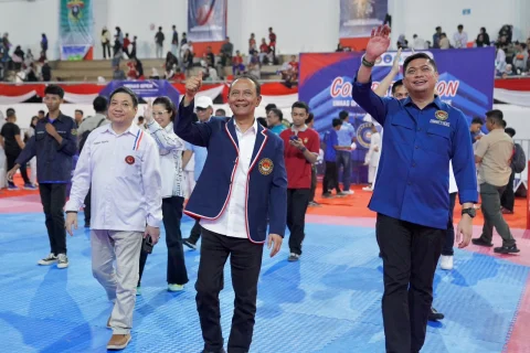 Ketum PBTI Saksikan Tanding Taekwondo di Universitas Hasanudin Makassar