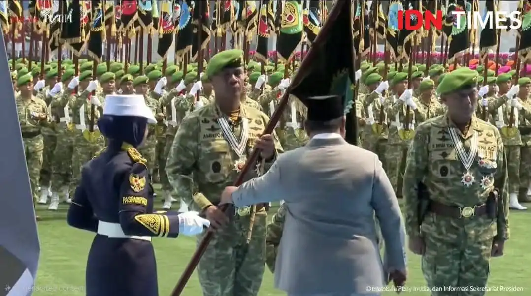 Prabowo Resmikan 204 Satuan Baru TNI, Enam Kodam Ditambahkan