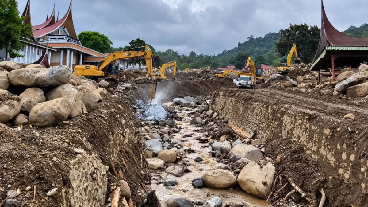 Langkah Kementerian PU Mengendalikan Risiko Banjir Bandang di Solok