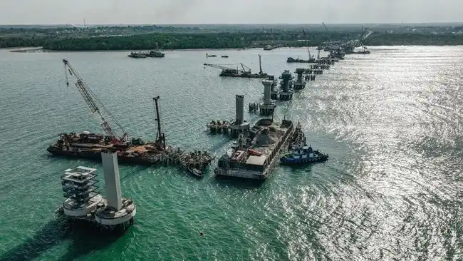 Progres Jembatan Pulau Laut Tanah Bumbu Tembus 18,4 Persen