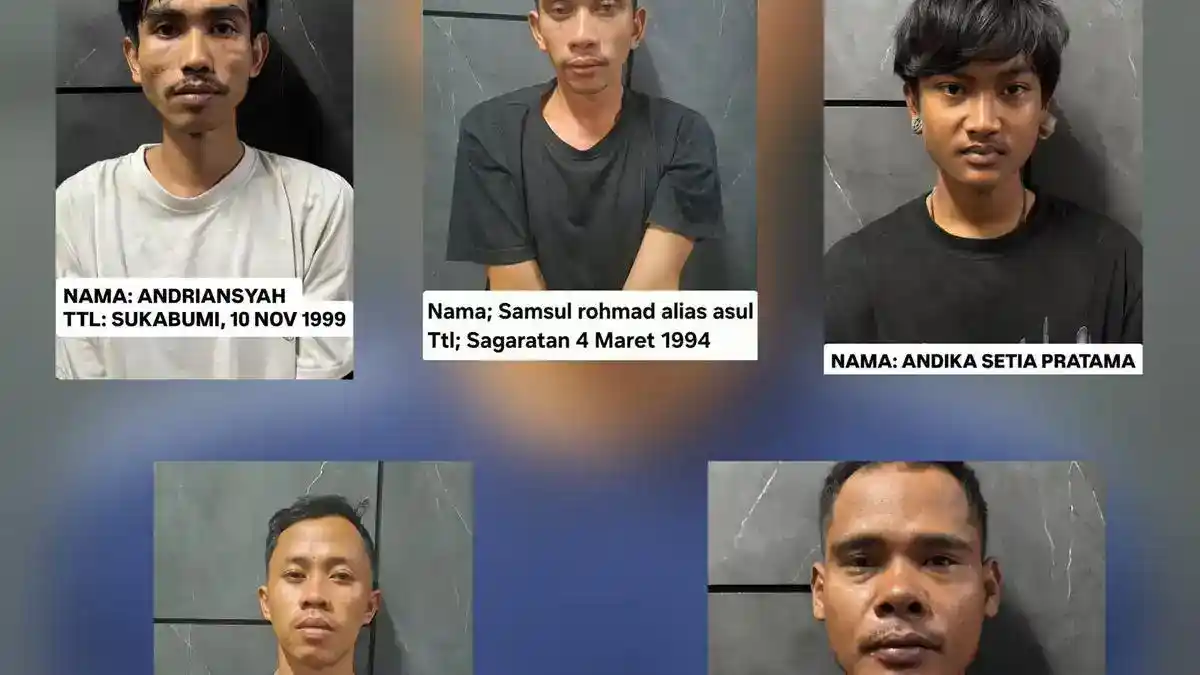 Modus Penyewa Kos Dua Hari: Lima Orang Ditangkap dalam Kasus Curanmor