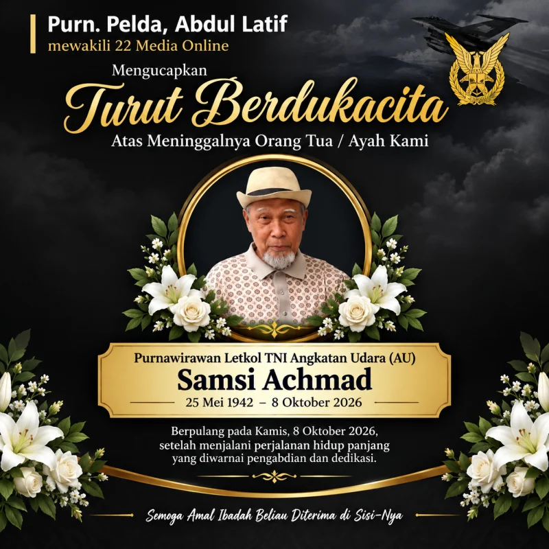 Kabar Duka, Purnawirawan Letkol TNI AU Samsi Achmad Berpulang